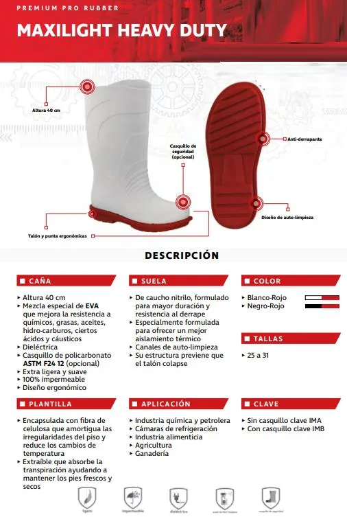 Botas de Hule Premium Pro Rubber — Industrial y Químico (Maxilight, Industrial) — vista 3